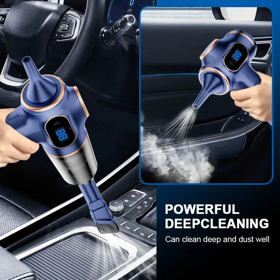 Compact Wireless Car Vacuum Cleaner – Strong Suction for Car & Home