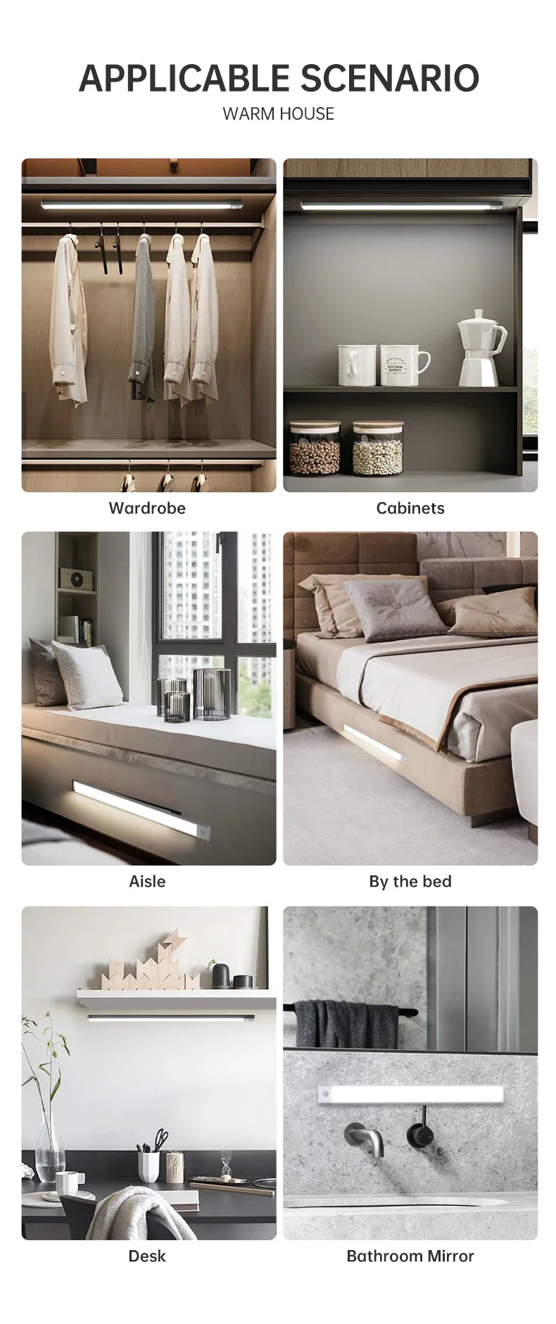 GlowSense Wireless Motion Sensor Cabinet Light
