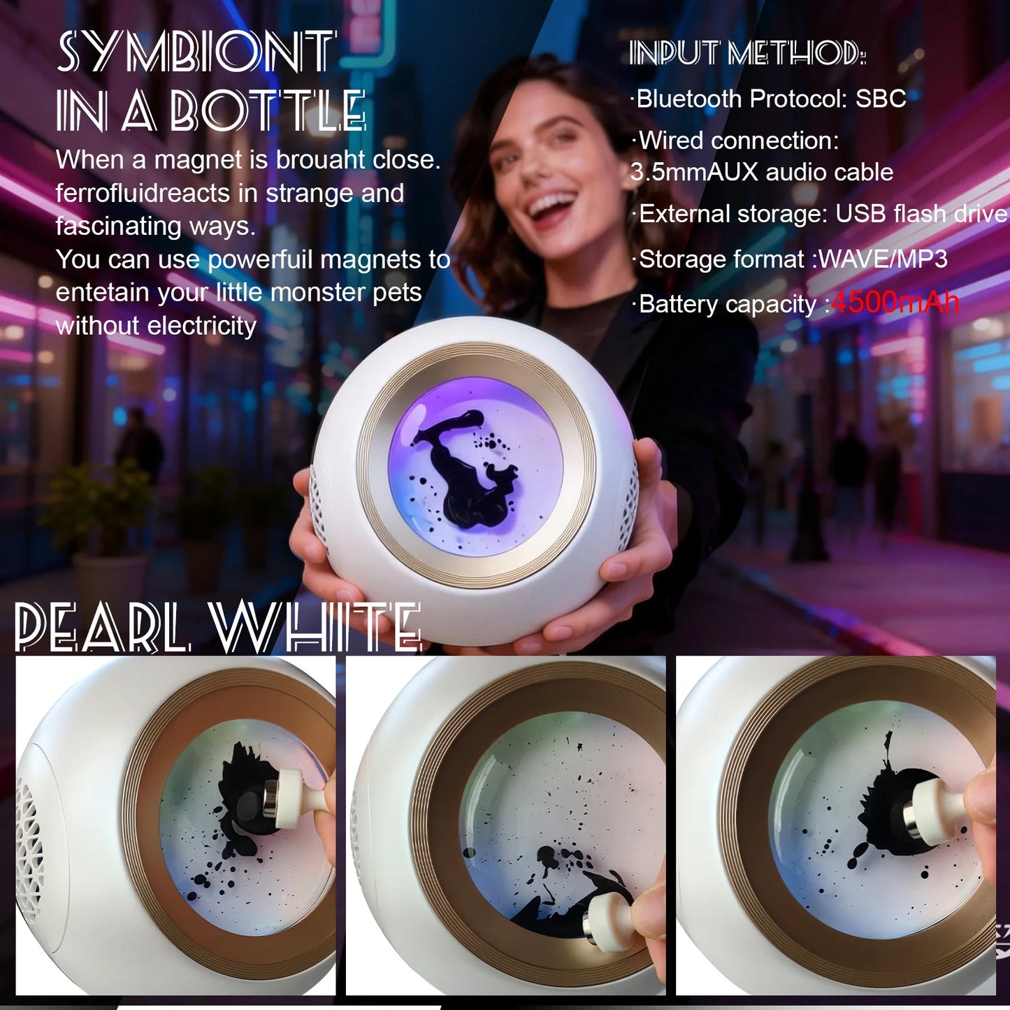 FluidBeat RGB Ferrofluid Smart Speaker