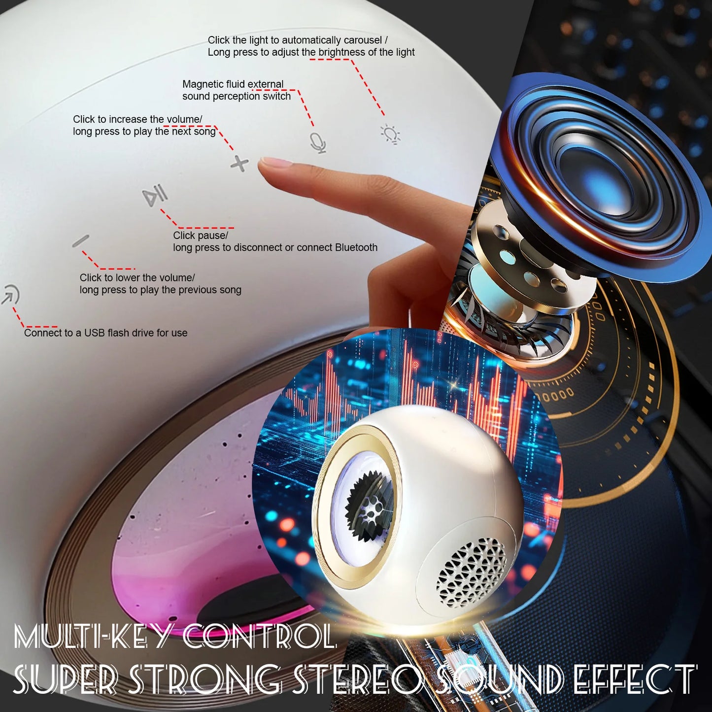 FluidBeat RGB Ferrofluid Smart Speaker